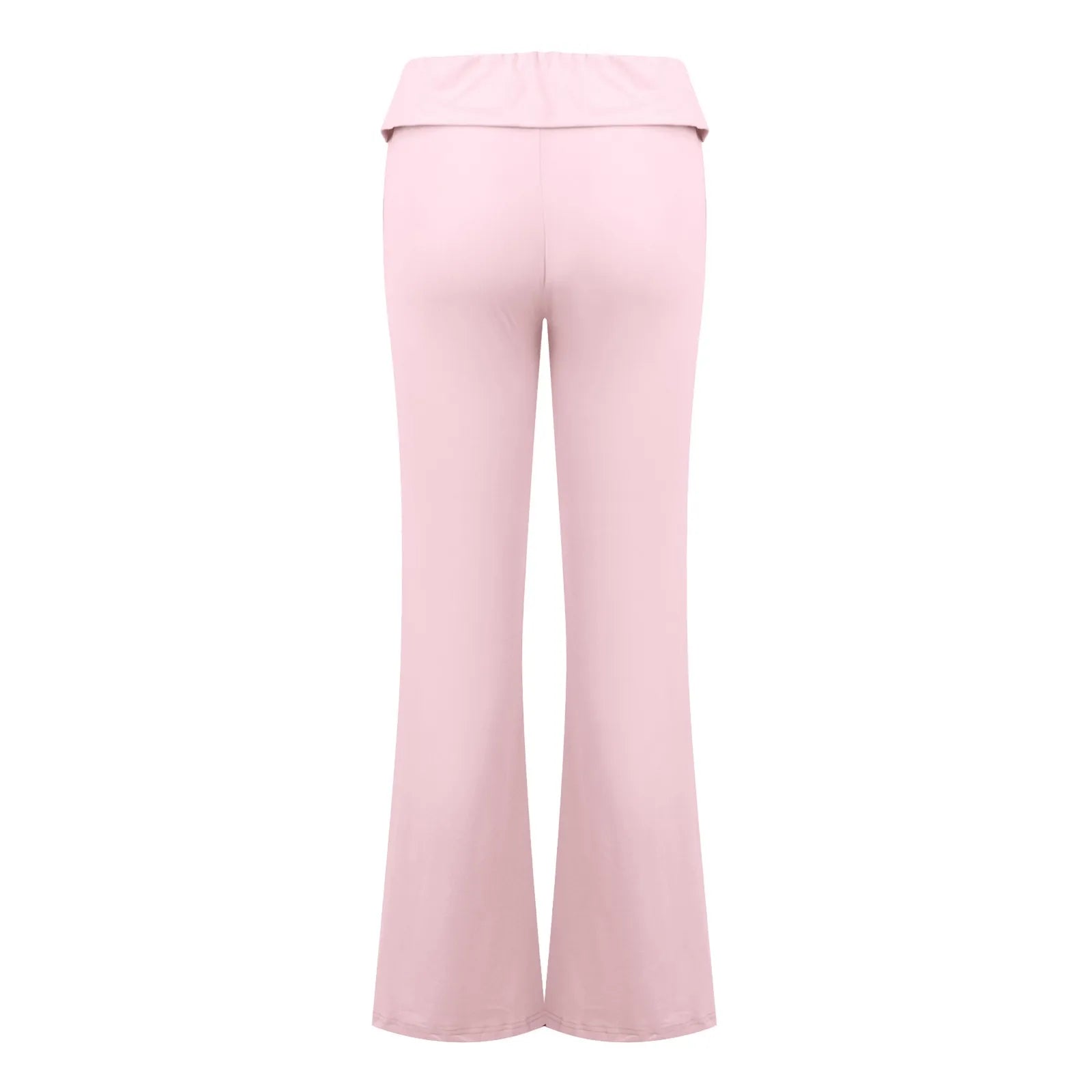 Long Pants Women Fashion Trousers Solid Elastic Leggings Flare Bottoms High Waist Wide Leg Athletic Yoga Bell Pants Summer