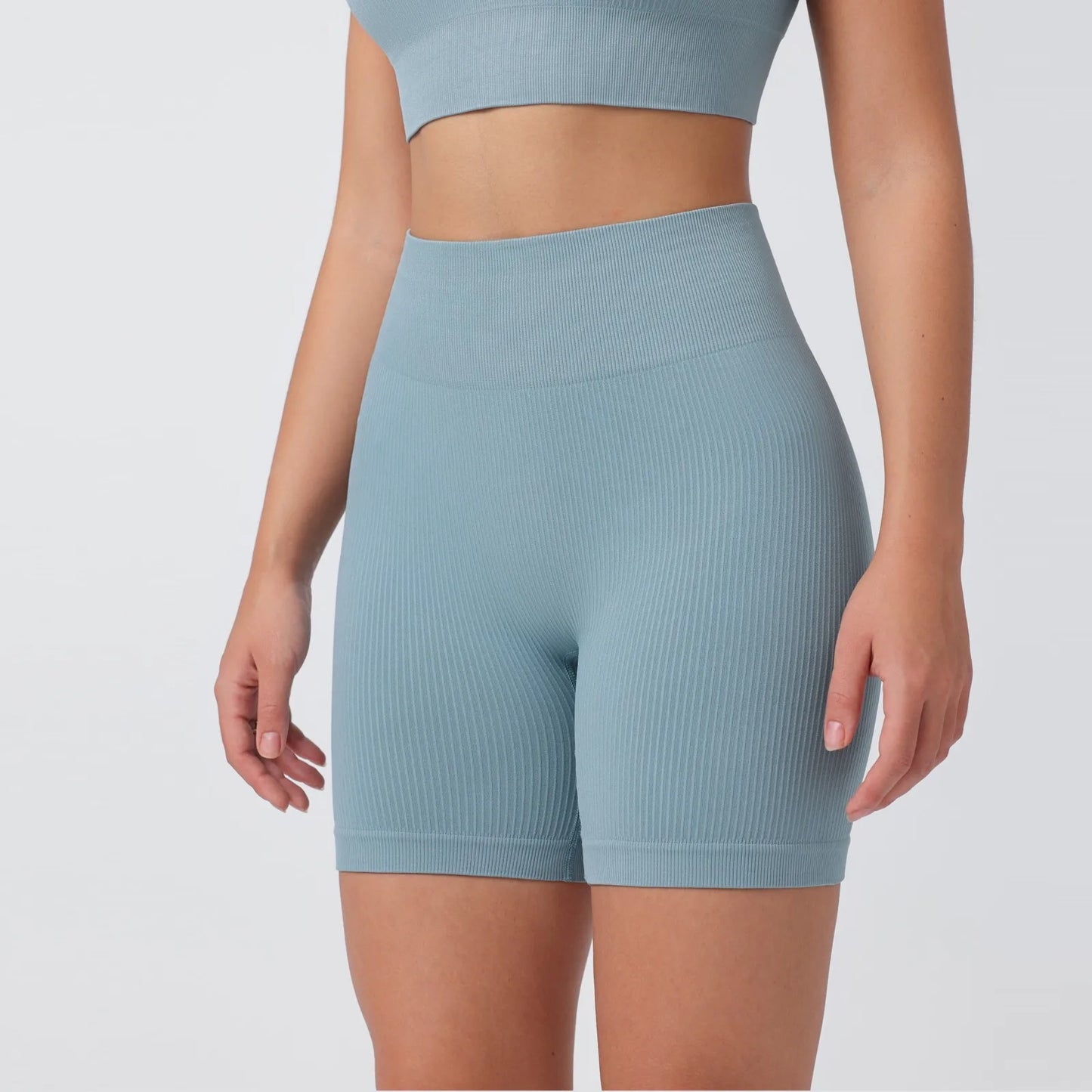 Women's Summer Loose Solid Color Yoga Pants Comfy Workout Pants Slim Female High Elastic Waist Skinny Yoga Running Sporty Shorts