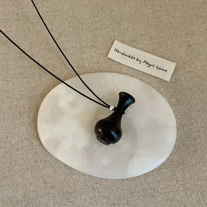 Wooden Pendant Necklace Female Fashion Sweater Chain