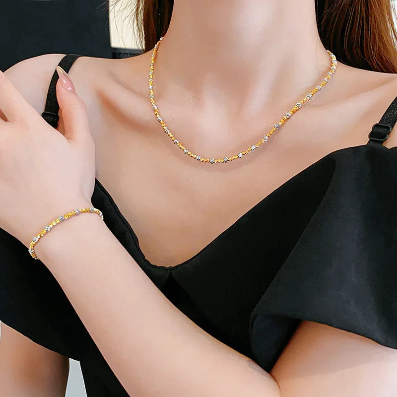 French 2024 New Necklaces for Women Simple Fashion Design Sense Collarbone Chains Versatile Luxury Jewelry Wholesale