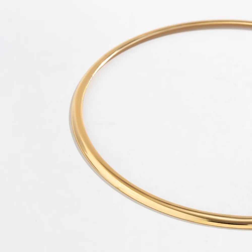 Elegant Simple Chunky Circle Necklace for Women Trendy Choker Collar 2024 Fashion Jewelry on The Neck Accessories Female