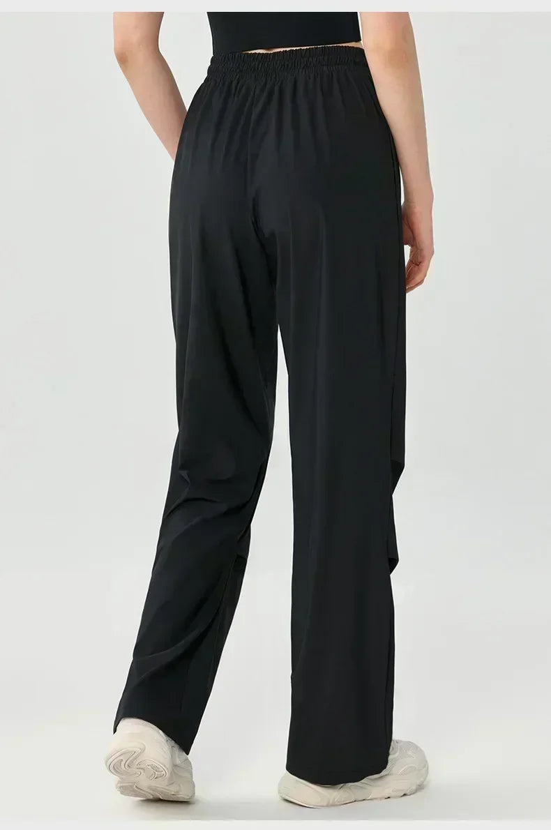 2025 Yoga Pants Women High-waisted Hip-lifting Dance Pants Flared Wide-leg Pants Sports Fitness Pants Summer