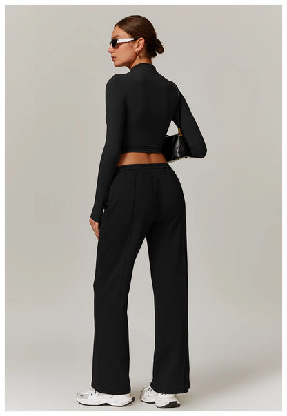 Women's High Waisted Straight pants Sweatpants Casual Yoga Jogger Pants elegant pants Women Pants Yoga With Pockets pantalones