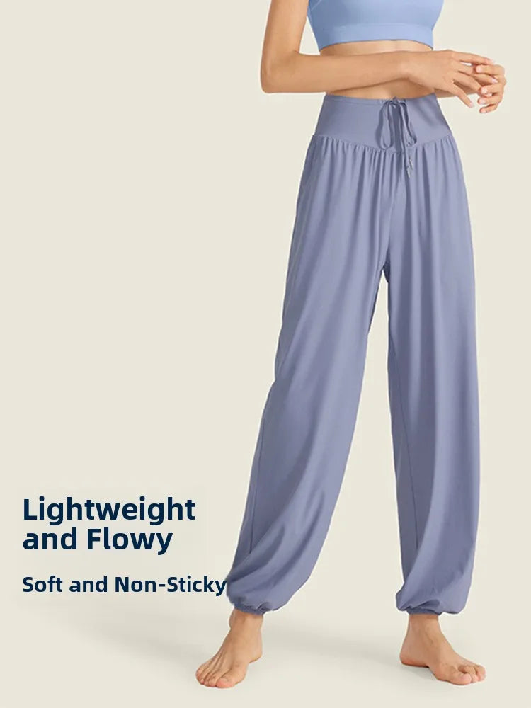 Women's Casual Loose Yoga Pants Dance Running Outdoor Sports Long Trousers Qui Dry Breathable Comfortable Sweatpants