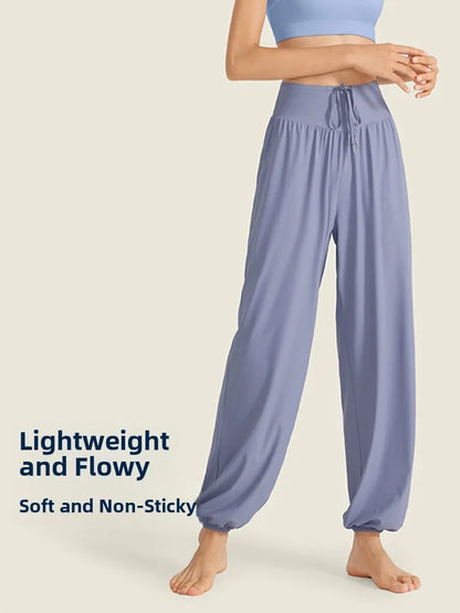 Women's Casual Loose Yoga Pants Dance Running Outdoor Sports Long Trousers Qui Dry Breathable Comfortable Sweatpants