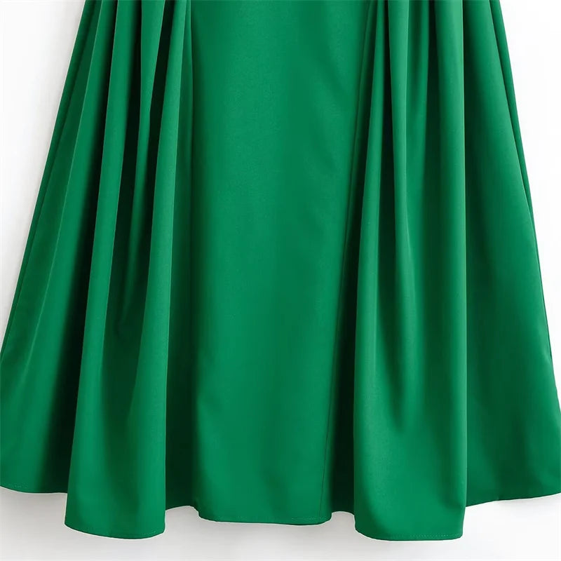 Women's Dresses 2025 New Holiday Temperament Suspenders Back Crossover Maxi Skirt Summer elegant fashion women's midi skirt