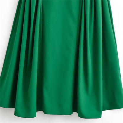 Women's Dresses 2025 New Holiday Temperament Suspenders Back Crossover Maxi Skirt Summer elegant fashion women's midi skirt