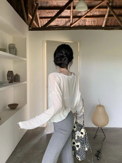 Tops Woman Korean Fashion With Sleeves Plain Long Sleeve T Shirt for Women Clothing Female Sale Cheap Clothes Y2k Korea Style