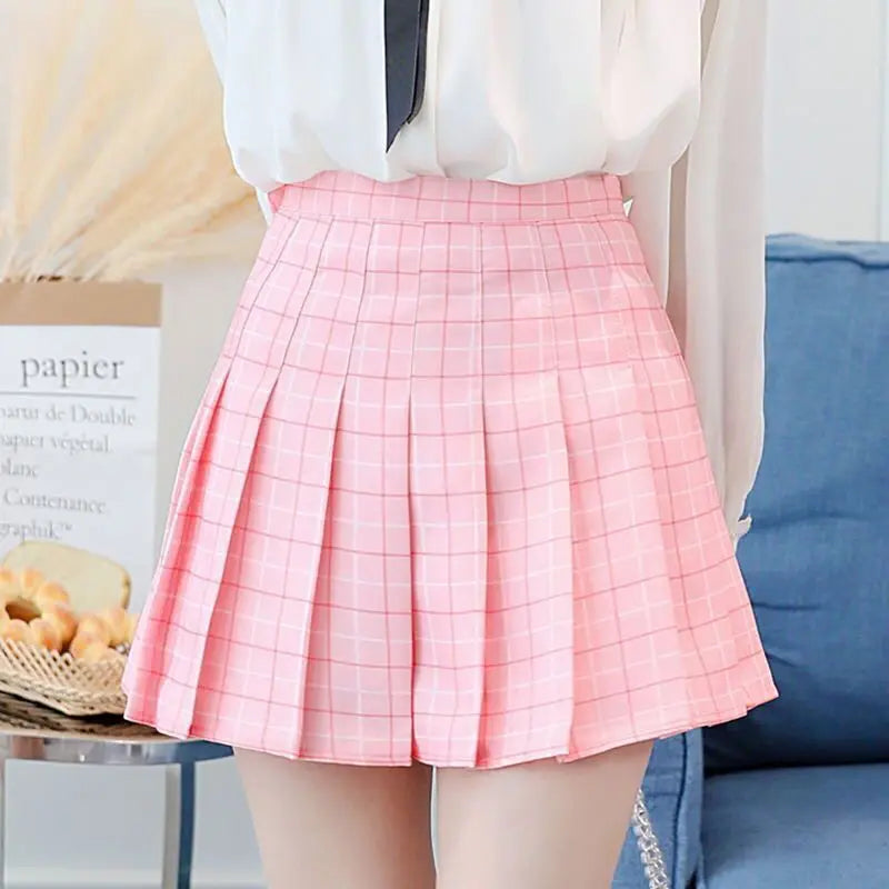 Skirts Women Pleated High Waist Y2k Schoolgirls Solid Casual Streetwear All-match Korean Style Trendy Novelty Daily Comfortable