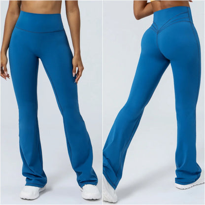 Women Yoga Pants 4 Way Stretch Tummy Control Workout Running Bell Bottom Leggings Long Bootleg Gym Flare Pants Women Sportswear