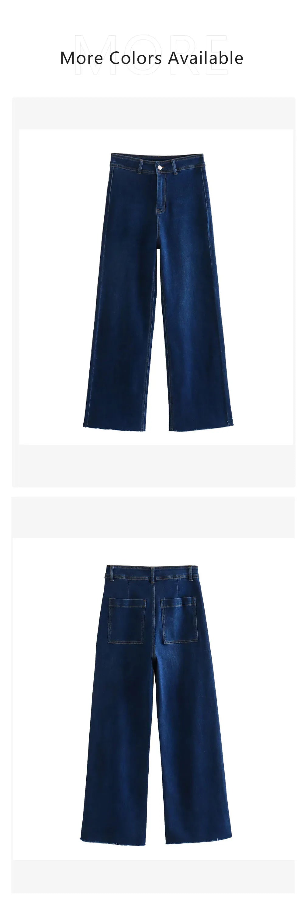 2023 New Women's Wear High Quality Fashion High Waist Straight Slender Wide Leg Jeans