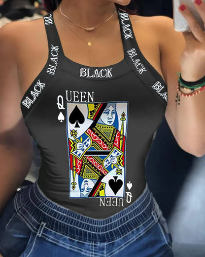 Y2K Vest Sexy Camisole Top Printed Vest 25 Colors Size 6 Spicy Girl Sexy Tight Summer U-Neck Basic Versatile Fashion Camis Tops