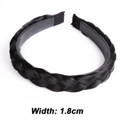 Wig Braided Headbands for Women Fishbone Wide Twist Hairbands Handmade Head Hoop Hair Bands Styling Headwear Accessories Gift