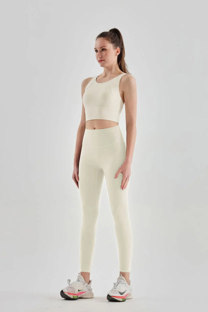 High waisted yoga pants for women, thin and nude, with no awkward lines, tight fitting and hip lifting sports and fitness pants,