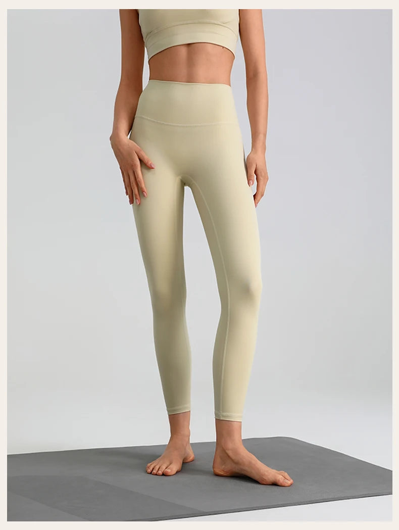 Women's Yoga Pants Gym Leggings Lady's Girl Fitness Soft touch Tights High Waist Elastic Breathable No T Line Sports Pants