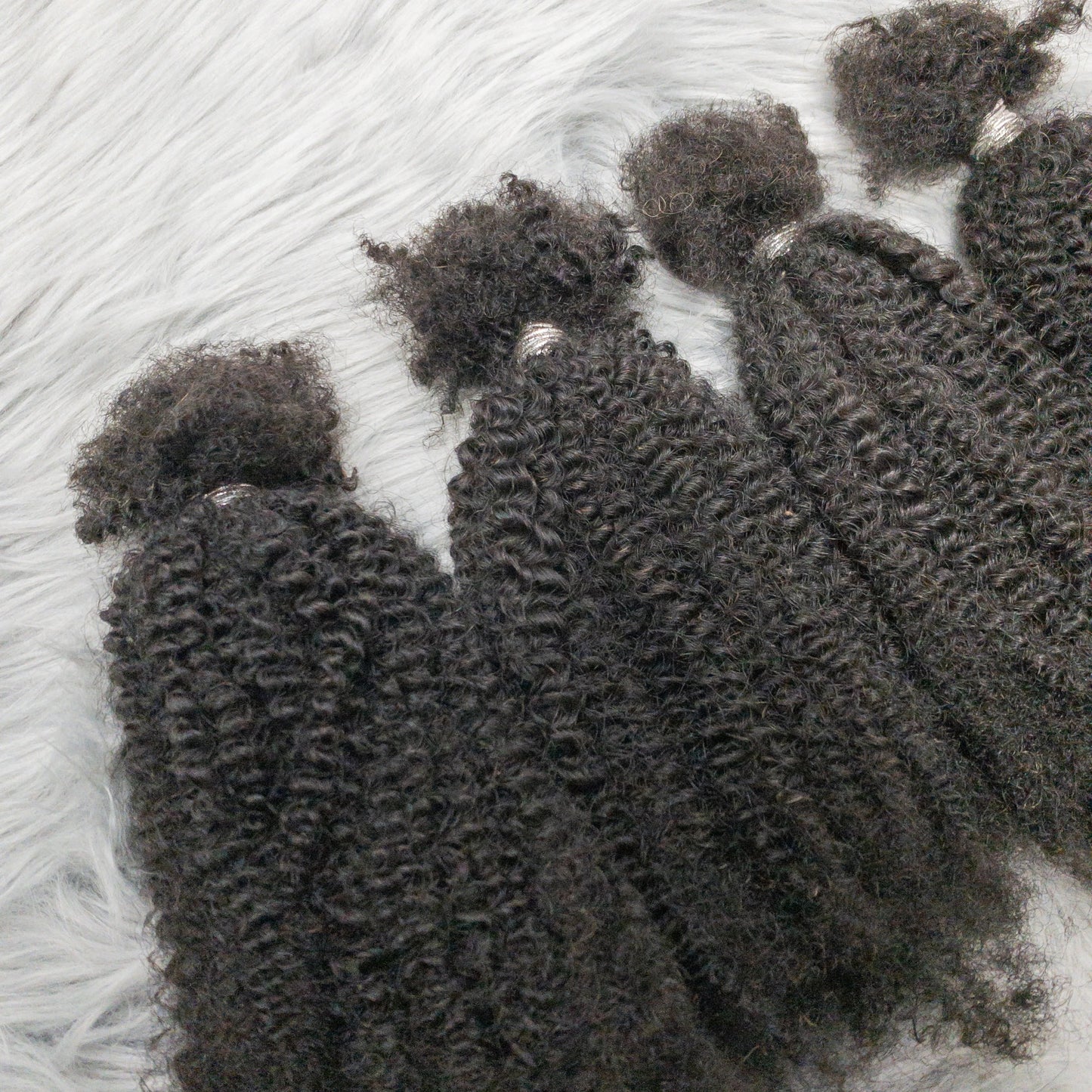 Human Hair No Weft 4C Afro Kinky Curly Virgin Brazilian Human Hair Extensions Weave Bundles Weaving for African Black Women 16"