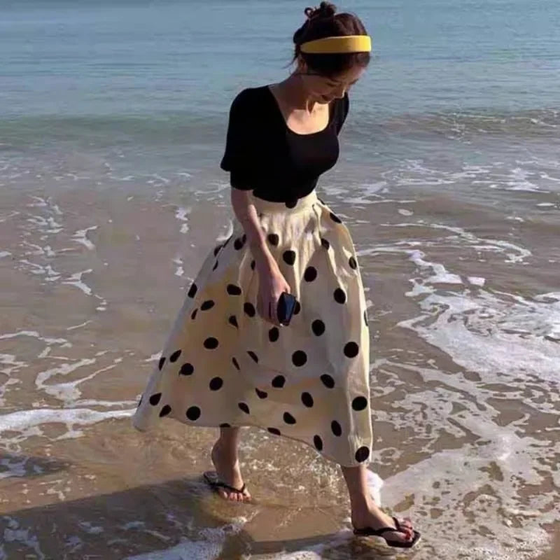 Skirts for Women Chic and Elegant High Waist New In Woman Skirt Clothing Trend 2024 Y2k Vintage A Line Casual Modest Streetwear