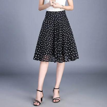 Skirts for Women Chiffon Woman Skirt Floral Midi Summer Casual New In Clothing Sales Modest Luxury Elegant High Quality V Cheap