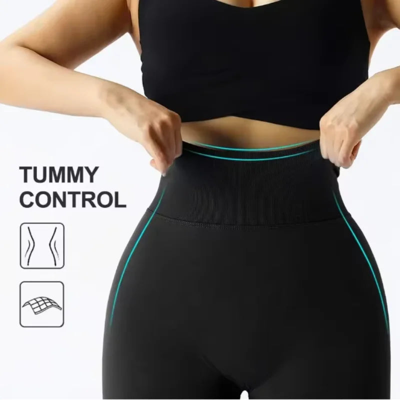 New high-waist yoga trousers for women - belly control leggings, elastic and soft workout pants, comfortable fitness pants”