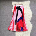 2025 Satin Long Skirts for Women Draped High Waist Midi Skirt Woman Summer Straight Women's Skirt Holiday Beach Women Skirt