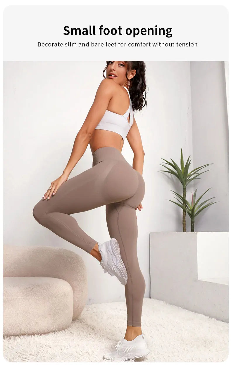 New High Waist Yoga Pants for Women - Tummy Control Leggings, Stretchy Soft Workout Running Pants, Comfortable Gym Sports Pants"