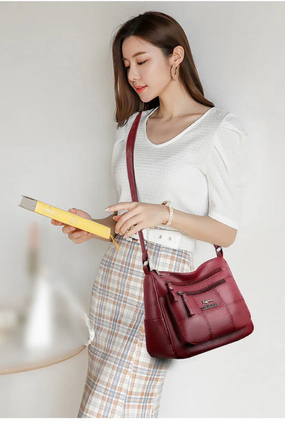 Handbag for Ladies 2025 Women's Crossbody Bag New Multi-layer Mother's Bag Large Capacity Shoulder Messenger Purse Foreign Trade