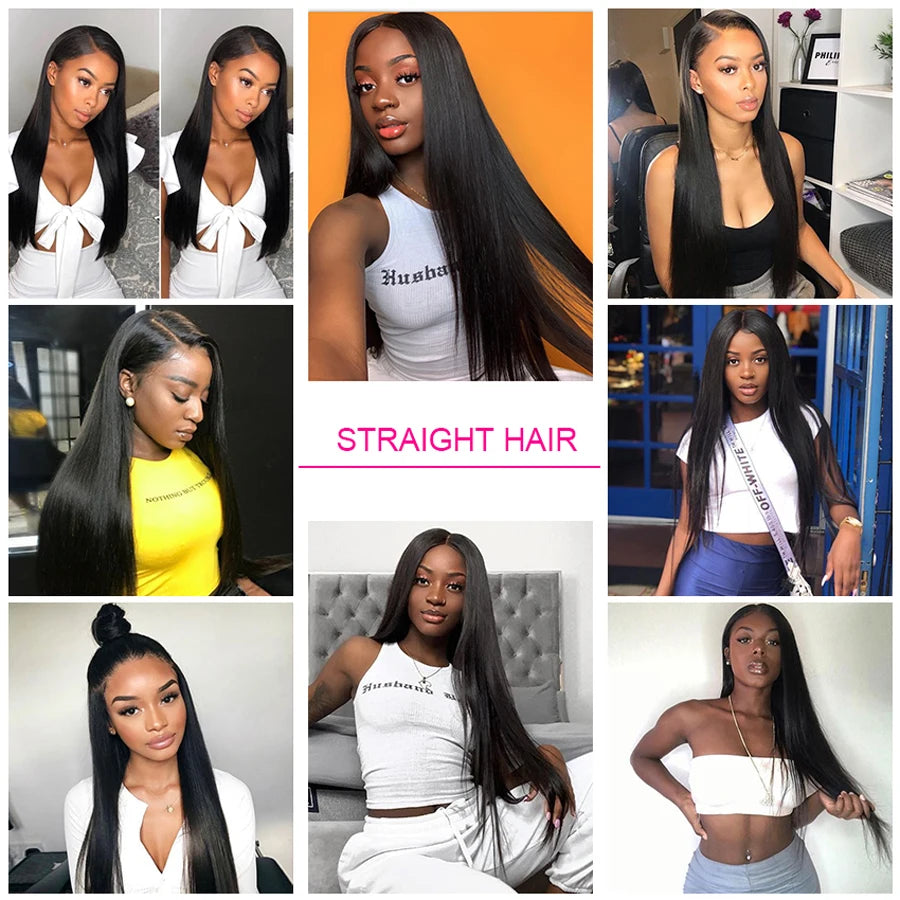 Brazilian Hair Weave Bundles Bone Straight Human Hair 12A Raw Virgin Human Hair Bundles Deal Remy Hair Extensions 1 3 4 Bundles