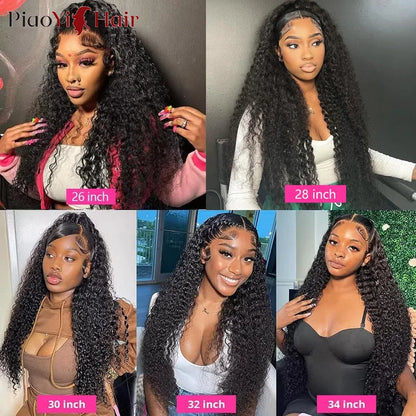 26Inch Glueless Wigs Human Hair 6X4 Lace Ready To Wear Go Water Wave Wig 100% Human Hair Curly Glueless Wig Pre Cut For Women