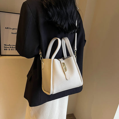 Stylish Bucket Bag for Women with Magnetic Closure Crafted from Durable PU Leather Ideal for Work and Travel Use