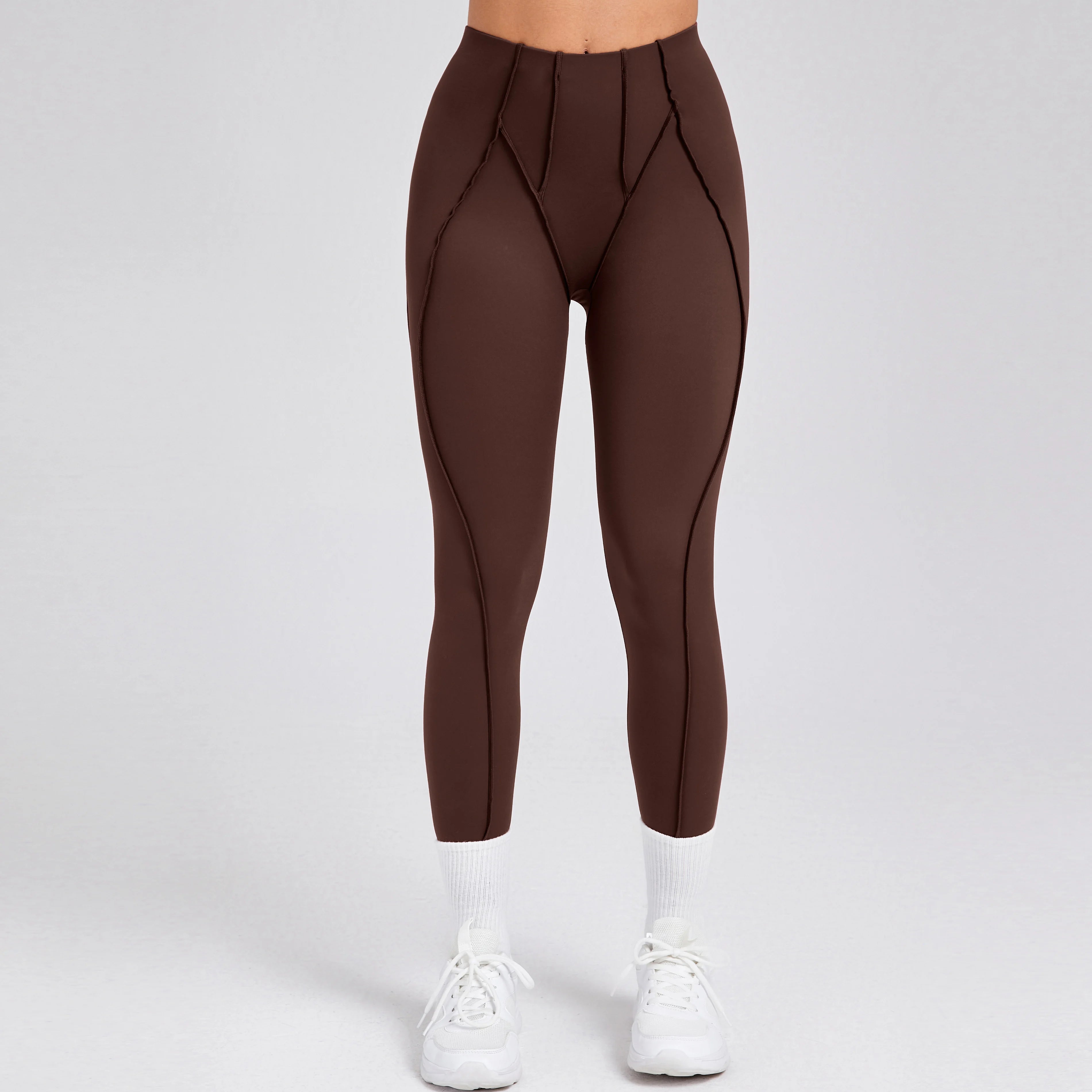 Women Nude Straps Yoga Pants Squat Proof Workout High Waist Leggings Fitness Pant Female Active Wear Legging