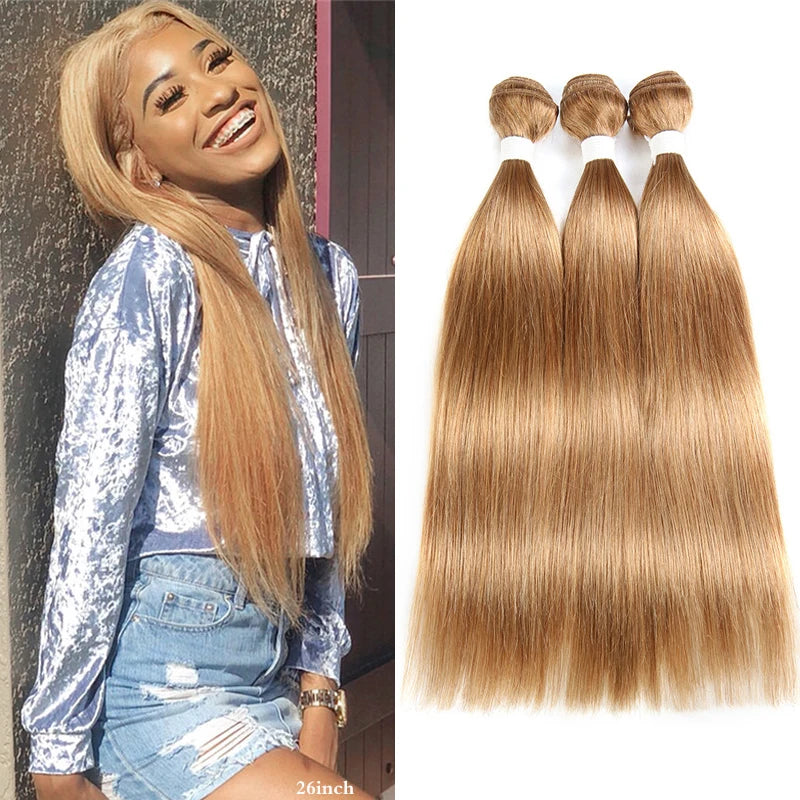 Body Wave Human Hair Bundles Honey Blonde Colored Human Hair Weave Bundles Brazilian Remy Hair Bundle Deals 1 PC KEMY HAIR