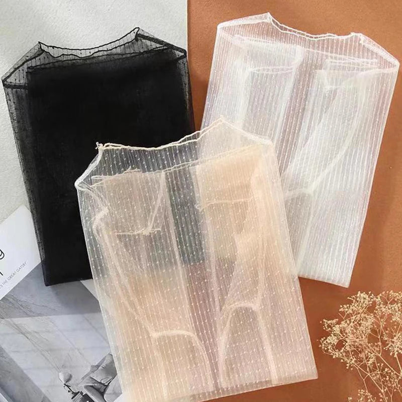 Sexy See Through Tops Women Transparent Slim Bottomg Lace Long Sleeved Tops Beige Black White Pink Lace Mesh Tees T-Shirt Tulles