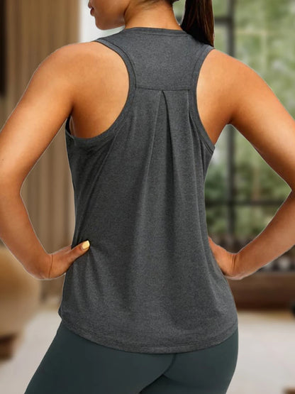 Women s Workout Tops Racerback Athletic Tank Tops Sleeveless Loose Fit Yoga Running Gym Shirts For Women