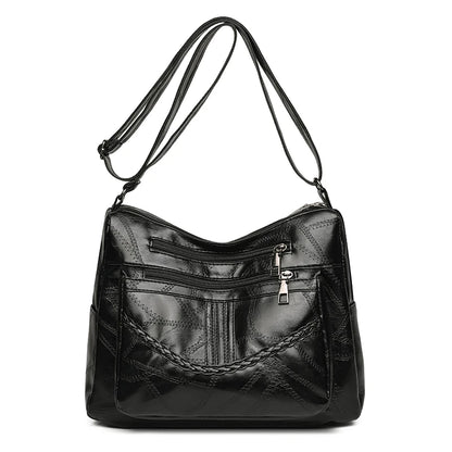 Light Women's Bags for Mom Multi-pocket Design Ladies Crossbody Shoulder Bags Vintage Pu Leather Purses and Handbags Sac A Main