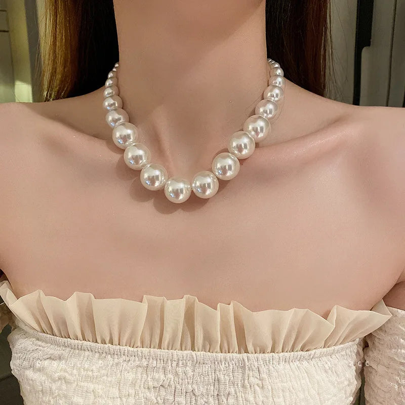 YANGLIUJIA Pearl Necklace European And American Style Personality Fashion Necklace Ms Girl Travel Wedding Accessories 2023