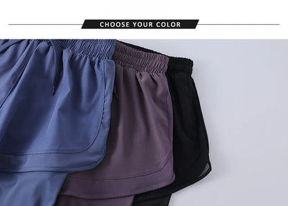 Yoga Pants Leggings Two-piece Skirt Style Quick-drying Workout Yoga Pants Women Pockets Sport Trousers Leggings