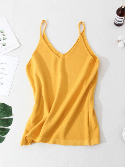 Women Knitted Top Straps Basic Summer Tank Tops For Women 2023 Camisoles T Shirts Women Tops Summer Pulovers Woman Summer Tops