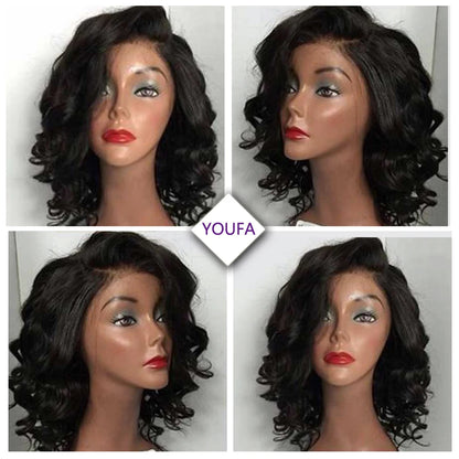 YOUFA Funmi Curly Hair Bundles 100% Brazilian Human Hair Weave Bundles 8-28 Inch Spiral Curly Human Hair Weaving For Black Women