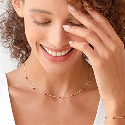 CANNER Necklace For Women Silver 925 Sterling Colored Zircon Collarbone Chain Trendy Jewelry Delicate Simple Long Thin Chain