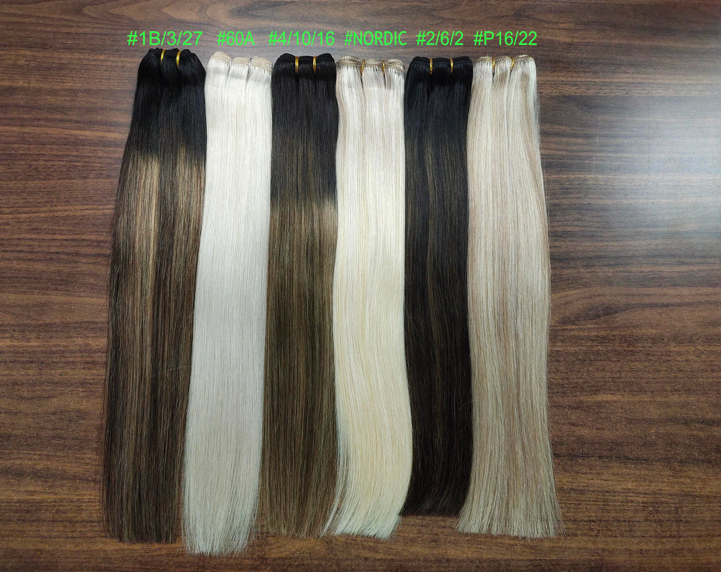 Moresoo Human Hair Bundles Weave in Double Wefted Machine Remy Hair Balayage Hair Pieces for Women Straight Weft Hair Extension