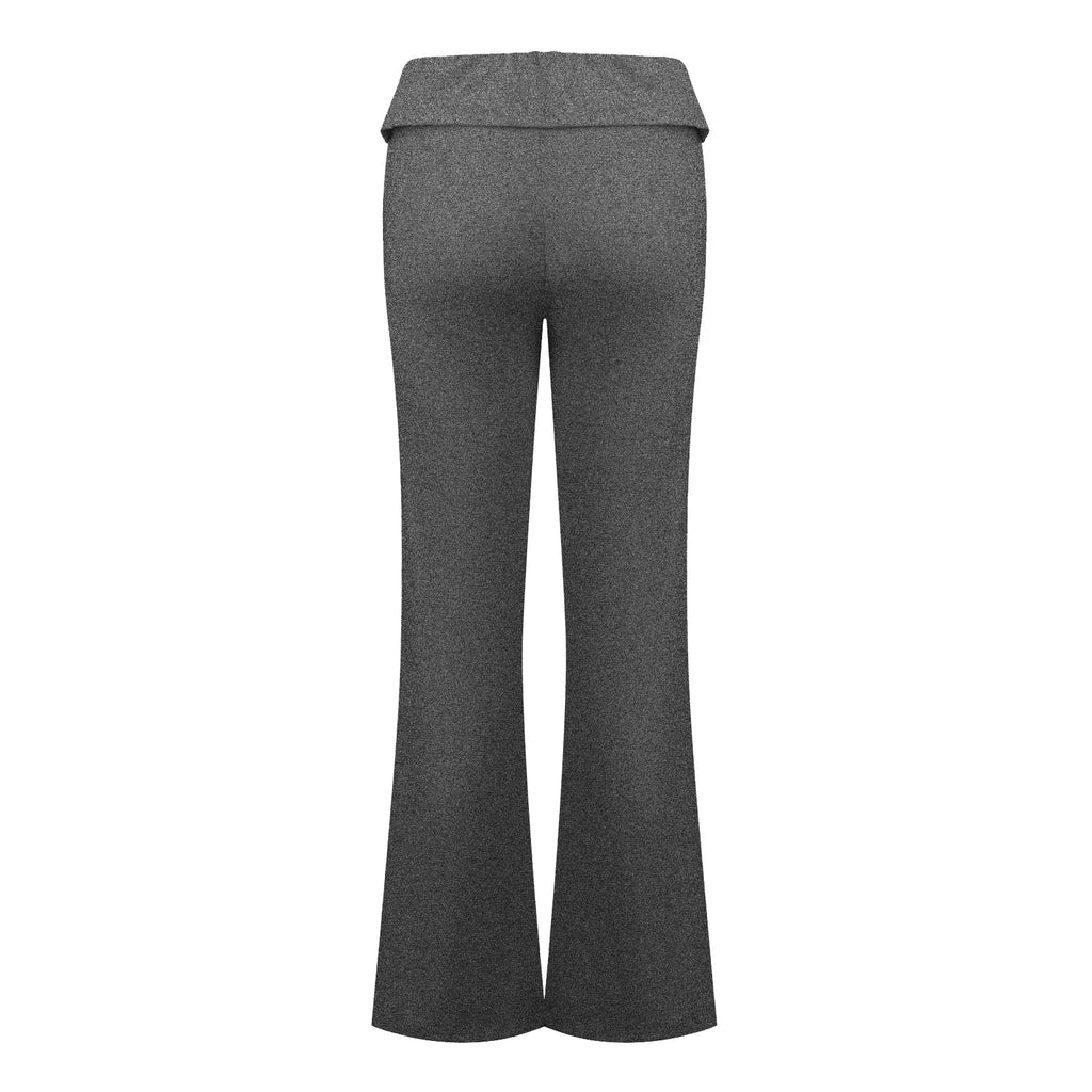 Long Pants Women Fashion Trousers Solid Elastic Leggings Flare Bottoms High Waist Wide Leg Athletic Yoga Bell Pants Summer