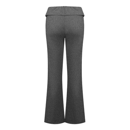 Long Pants Women Fashion Trousers Solid Elastic Leggings Flare Bottoms High Waist Wide Leg Athletic Yoga Bell Pants Summer