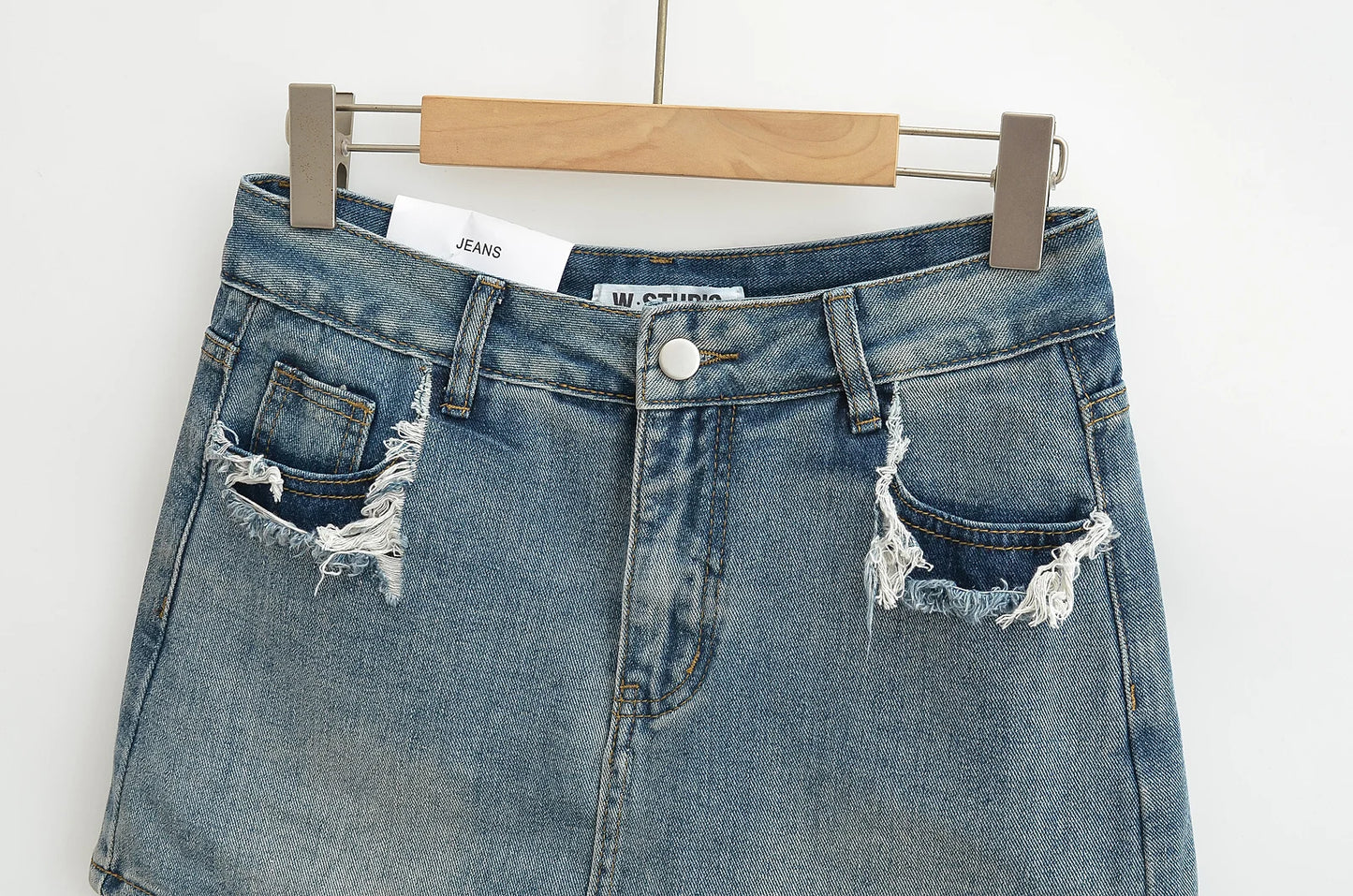Mini skirts for women high waisted denim skirt black distressed jeans skirts womens 2024 Summer clothes blue jean skirts ripped