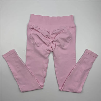 Woman Low Yoga Pants Tummy Control Squat Proof Gym Fitness Workout Scrunch Butt Tights Seamless Sports Leggings