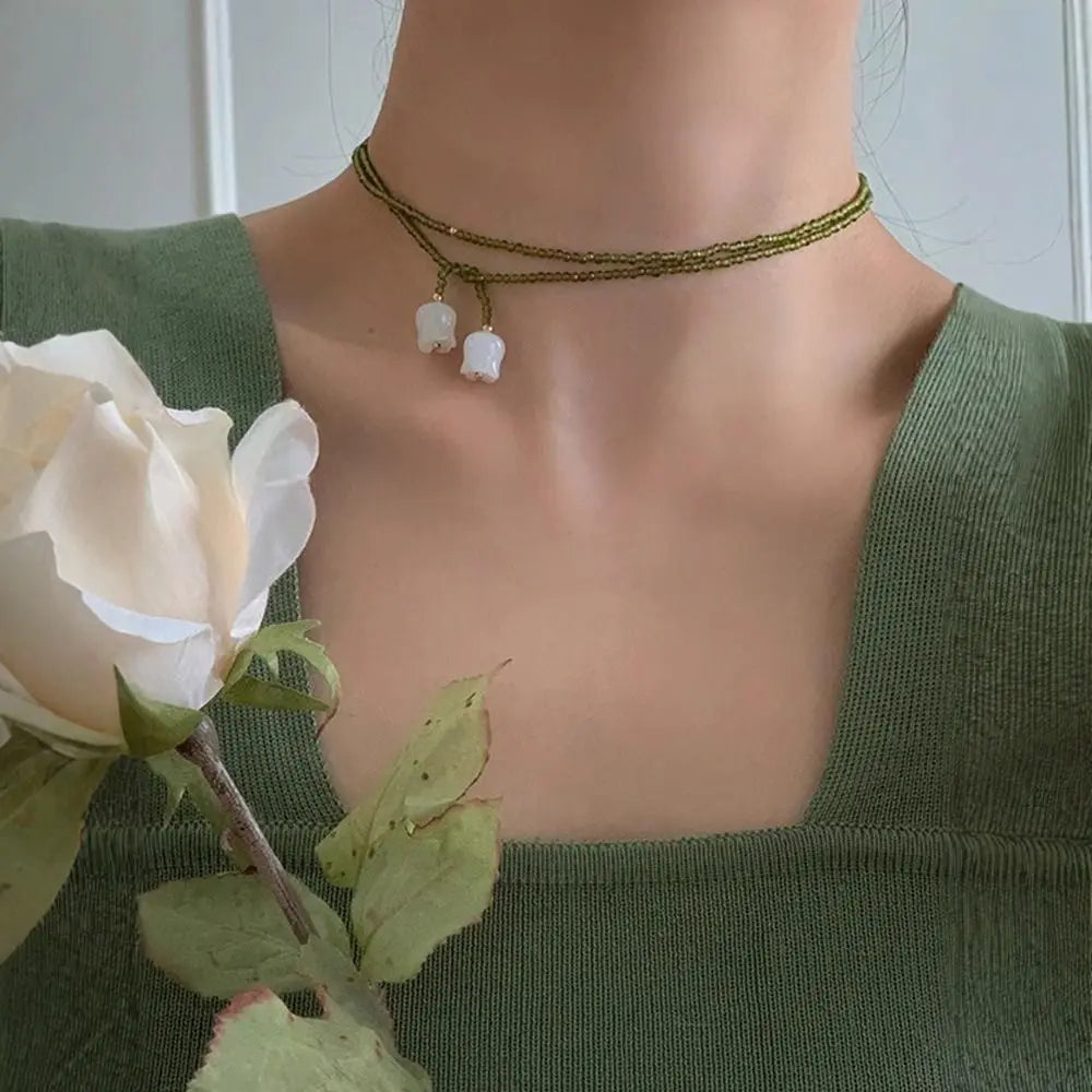 Pearl Necklace Women Long Crystal Beads Sweater Collares Necklace Baroque Beades Pendant Neck Jewelry 2025 Accessories