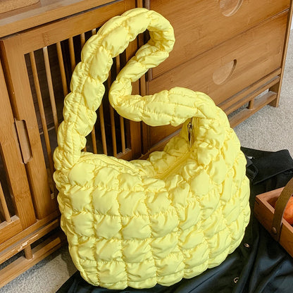 Women Crossbody Bags Quilted Pleated Ladies Shopper Bag Fashion Cloud Large Capacity Temperament Messenger Bag