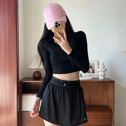 Women Tennis Skirt Golf Skirt Breathable comfort Outdoors Run Dance fitness yoga Lightweight  Skirt