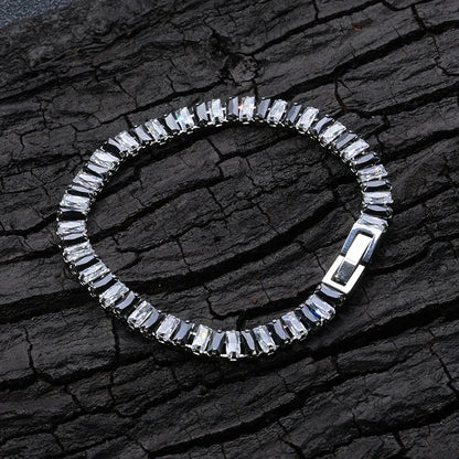 Tennis Necklaces Set for Women Girls,Hip Hop Black White Square Zircon Collars, Chic Jewelry Set Gifts to Mom Wife GF