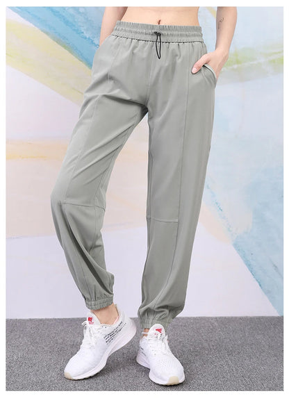 Women Yoga Training Pants Sports Trousers Exercise Fitness High Waist Sportswear Running Jogging Pants Workout Yoga Sweatpants