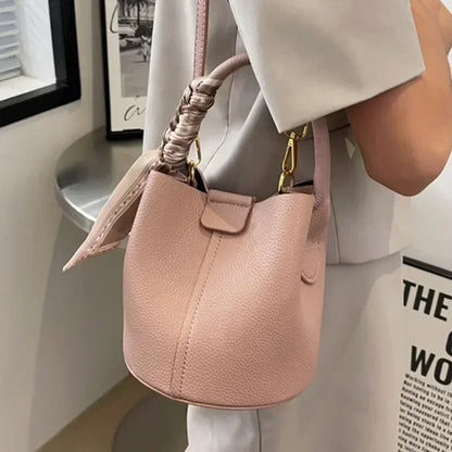 Fashion Women Crossbody Bags Autumn Winter Shoulder Bags Luxury Brand Design Bucket Bag Ladies PU Leather Portable Hand Bags
